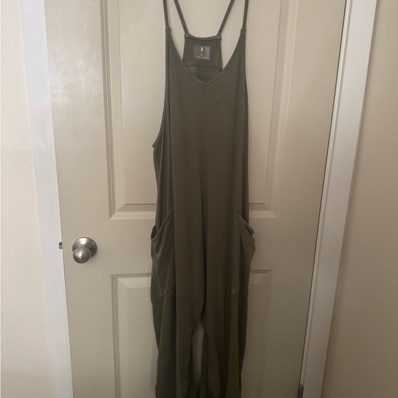 M&M'S Pants - Free People Movement Jumpsuit - Olive Green M